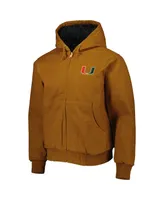 Men's Dunbrooke Tan Miami Hurricanes Dakota Full-Zip Hoodie Jacket