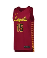 Men's Nike #15 Maroon Loyola Chicago Ramblers Replica Basketball Jersey