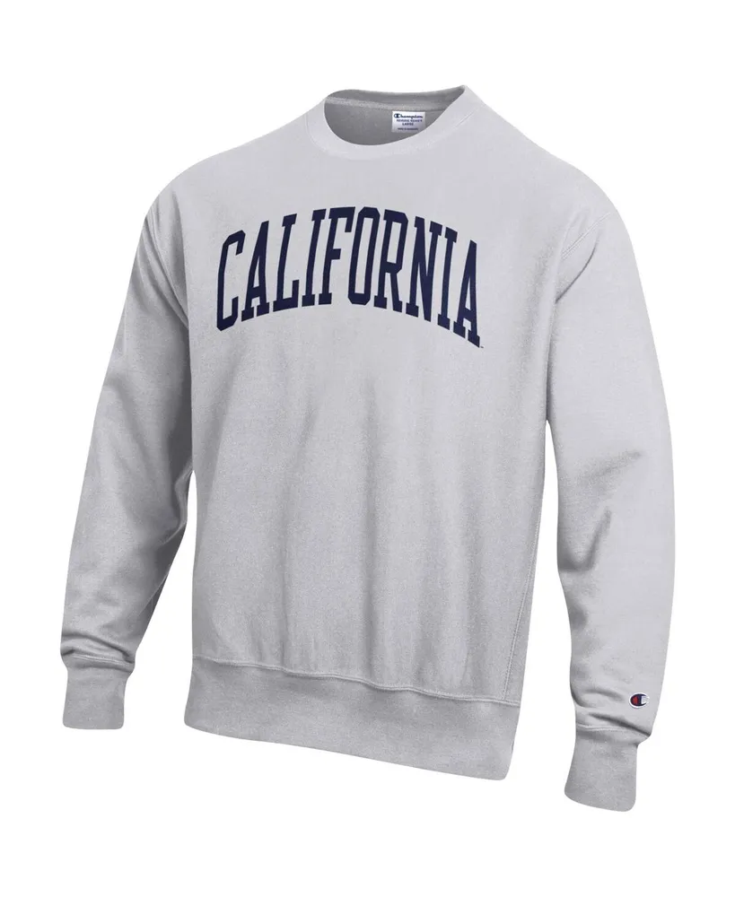 Men's Champion Heathered Gray Cal Bears Arch Reverse Weave Pullover Sweatshirt