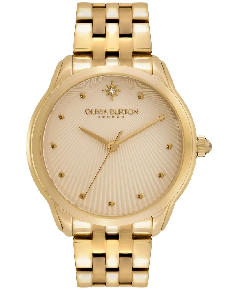 Olivia Burton Women's Celestial Starlight Ion Plated Gold-Tone Steel Watch 36mm