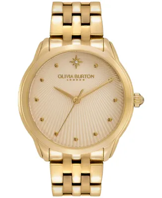 Olivia Burton Women's Celestial Starlight Ion Plated Gold-Tone Steel Watch 36mm