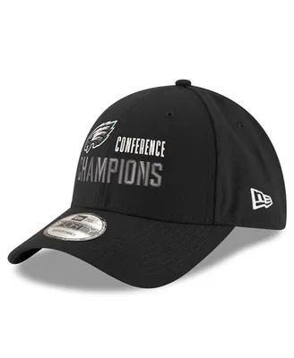 Men's New Era Black Philadelphia Eagles 2022 Nfc Champions Replica 9FORTY Adjustable Hat