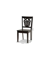 Baxton Studio Gervais Modern and Contemporary Transitional 2-Piece Finished Wood Dining Chair Set