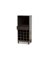 Baxton Studio Trenton Modern and Contemporary 45.25" Finished Wood 1-Drawer Wine Storage Cabinet