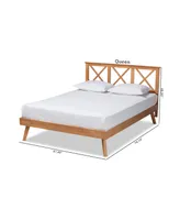 Baxton Studio Galvin Modern and Contemporary Queen Size Finished Wood Platform Bed