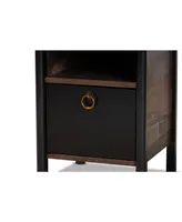 Baxton Studio Vaughan Modern and Contemporary 19.5" Two-Tone and Finished Wood Nightstand