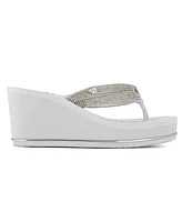 Juicy Couture Women's Unwind Rhinestone Platform Wedge Sandals