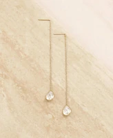 Ettika Crystal Teardrop Threader Earrings