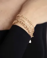 Ettika Women's Chain Bracelet Set, 3 Piece