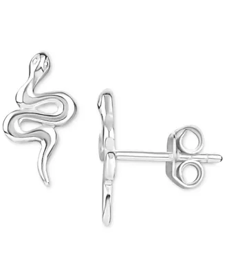 Giani Bernini Snake Stud Earrings in Sterling Silver, Created for Macy's