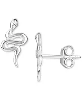 Giani Bernini Snake Stud Earrings in Sterling Silver, Created for Macy's