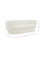 Mariano 83" Boucle Curved Sofa