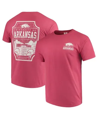 Men's Cardinal Arkansas Razorbacks Comfort Colors Campus Icon T-shirt
