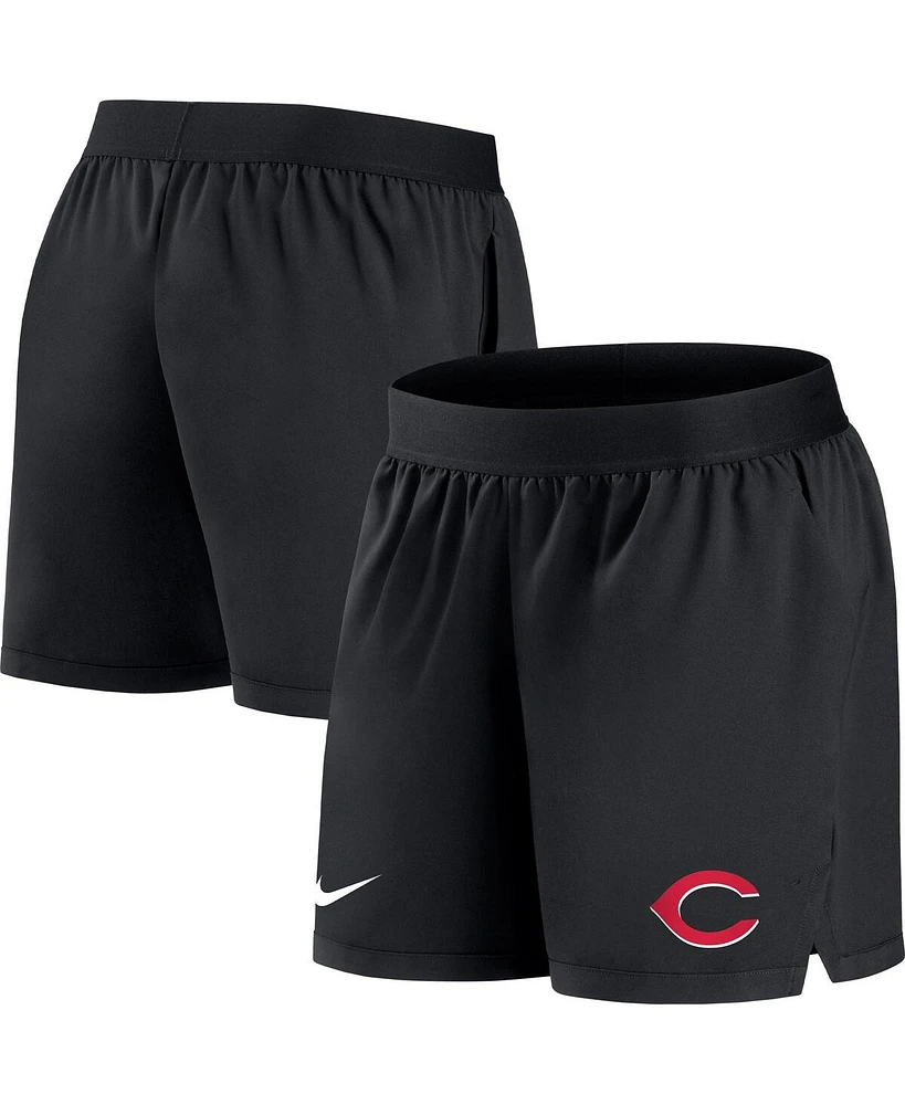 Women's Nike Black Cincinnati Reds Authentic Collection Flex Vent Max Performance Shorts