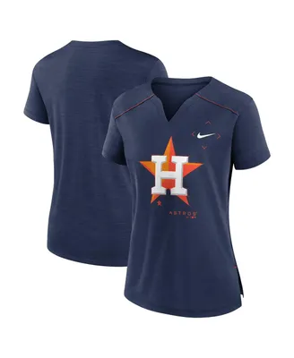 Women's Nike Navy Houston Astros Pure Pride Boxy Performance Notch Neck T-shirt