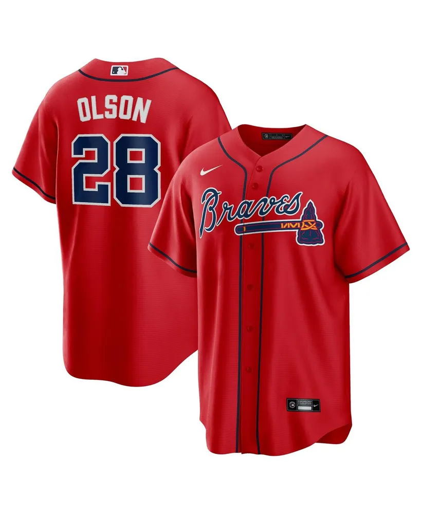 Men's Nike Matt Olson Red Atlanta Braves Alternate Replica Player Jersey