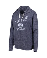 Women's Touch Navy Detroit Tigers Training Camp Tri-Blend Full-Zip Hoodie