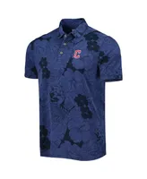 Men's Tommy Bahama Navy Cleveland Guardians Miramar Blooms Polo Shirt