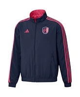 Men's adidas Navy, Red St. Louis City Sc 2023 On-Field Anthem Full-Zip Reversible Team Jacket