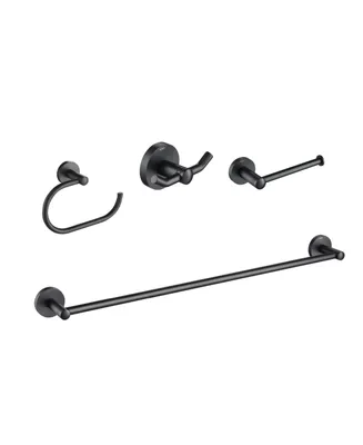 Kraus Elie 4-Piece Bath Hardware Set with Towel Bar, Paper Holder, Towel Ring and Robe Hook