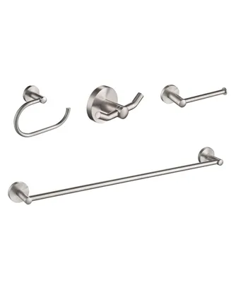 Kraus Elie 4-Piece Bath Hardware Set with Towel Bar, Paper Holder, Ring and Robe Hook