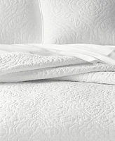 Charter Club Sculpted Paisley Embroidered Cotton Quilt, Full/Queen, Exclusively at Macy's