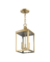 Livex Nyack 3 Light Outdoor Pendant Lantern