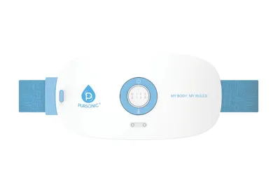 Pursonic Stomach & Back Massager, 3 Vibration Levels, 3 Heat Settings & Usb Rechargeable- Promotes Blood Circulation