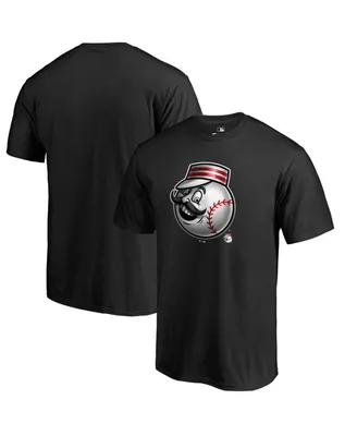 Men's Fanatics Black Cincinnati Reds Midnight Mascot T-shirt