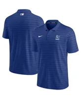 Men's Nike Royal Kansas City Royals Authentic Collection Striped Performance Pique Polo Shirt