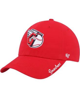 Women's '47 Brand Red Cleveland Guardians Team Miata Clean Up Adjustable Hat