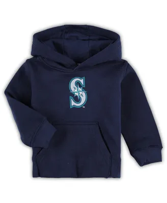 Toddler Boys and Girls Navy Seattle Mariners Team Primary Logo Fleece Pullover Hoodie