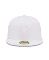 Men's New Era Miami Marlins White on White 59FIFTY Fitted Hat