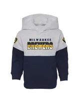 Toddler Boys and Girls Navy Heather Gray Milwaukee Brewers Two-Piece Playmaker Set