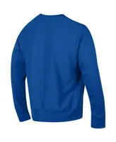 Men's Champion Royal Pitt Panthers Arch Reverse Weave Pullover Sweatshirt