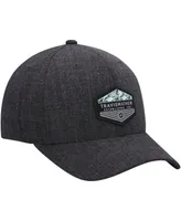 Men's Travis Mathew Heather Black Sawing Logs Snapback Hat