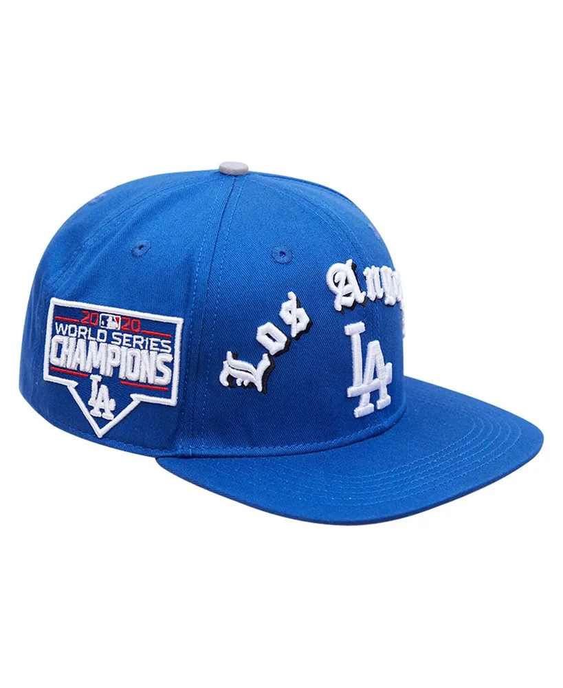 Men's Pro Standard Royal Los Angeles Dodgers 2020 World Series Old English Snapback Hat