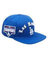Men's Pro Standard Royal Los Angeles Dodgers 2020 World Series Old English Snapback Hat