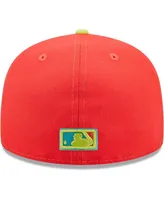 Men's New Era Red and Neon Green Chicago White Sox Lava Highlighter Combo 59FIFTY Fitted Hat