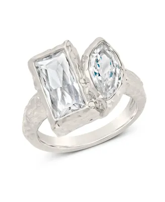 Sterling Forever Tate Cz Ring