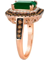 Le Vian Costa Smeralda Emeralds (2 1/2 ct. t.w.), Chocolate Diamonds (5/8 ct. t.w.) & Nude Diamonds (1/4 ct. t.w.) Ring set in 14k Rose Gold