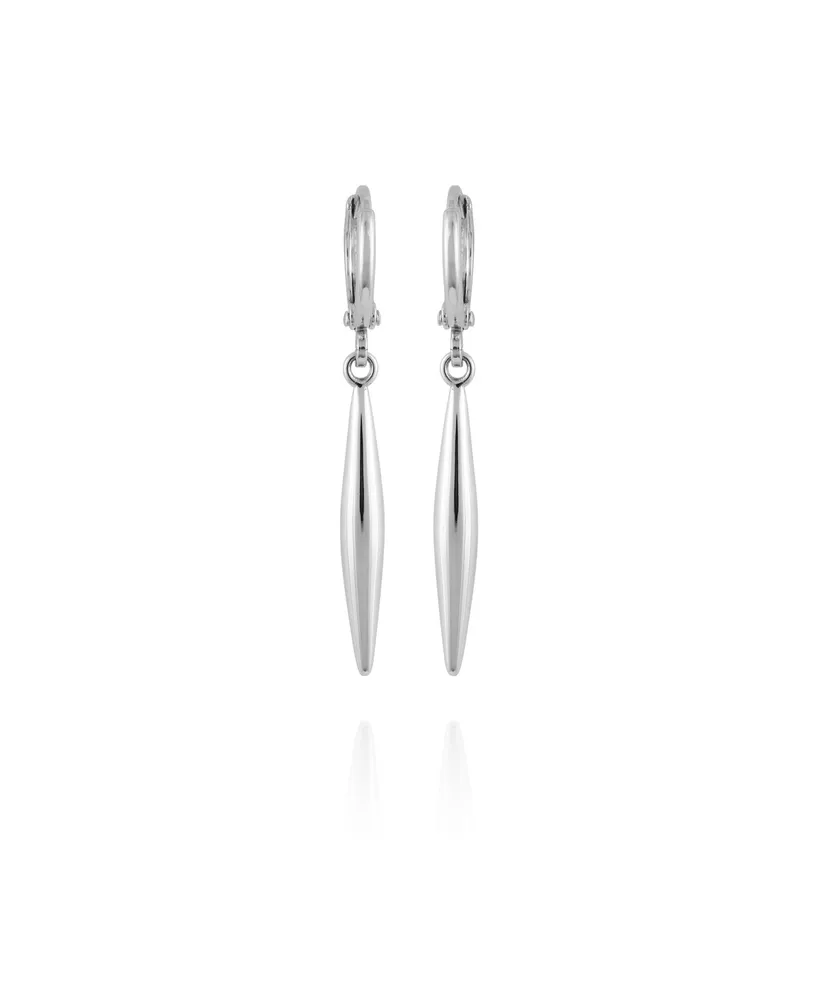 Vince Camuto Silver-Tone Spear Dangle Huggie Hoop Drop Earrings