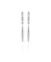 Vince Camuto Silver-Tone Spear Dangle Huggie Hoop Drop Earrings