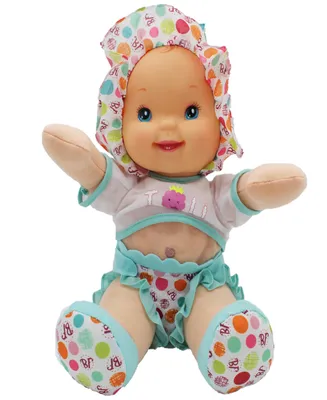 Baby's First by Nemcor Goldberger Doll Smartie Pants Doll with Raspberry White T-Shirt