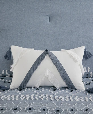 Ink+Ivy Reva Cotton Oblong Decorative Pillow with Tassels