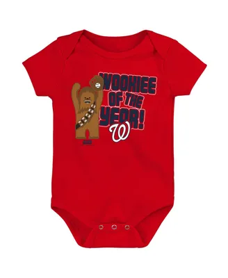 Newborn and Infant Boys Girls Red Washington Nationals Star Wars Wookie of the Year Bodysuit