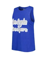 Women's Concepts Sport Gray and Royal Los Angeles Dodgers Wordmark Meter Muscle Tank Top Pants Sleep Set