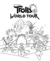 Crayola Color Wonder Trolls 2 World Tour Series 18 Mess Free Coloring Pages Set