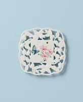 Lenox Butterfly Meadow Kitchen Carved Trivet, Created for Macy's - White With Multi