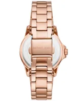 Michael Kors Women's Everest Quartz Three-Hand Rose Gold-Tone Stainless Steel Watch 33mm